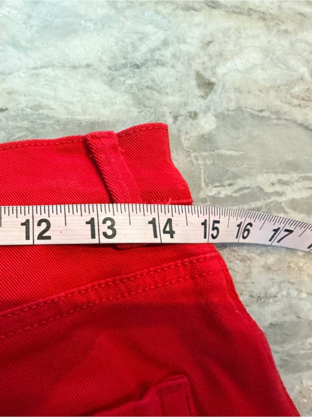 Gloria Vanderbilt Amanda Size 8 Red Stretch Capri Jeans Cropped Pants - Picture 10 of 12